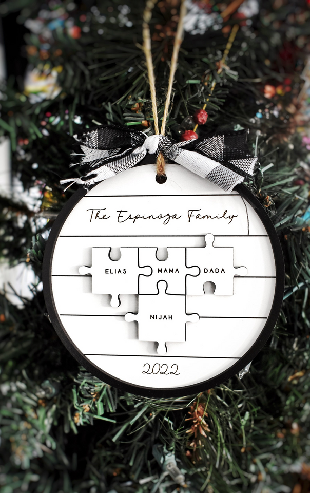 Personalized Family Puzzle Christmas Ornament