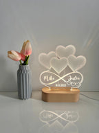 Personalized 3D Illusion LED Lamp, Light up Sign, Couples gift, Anniversary gift