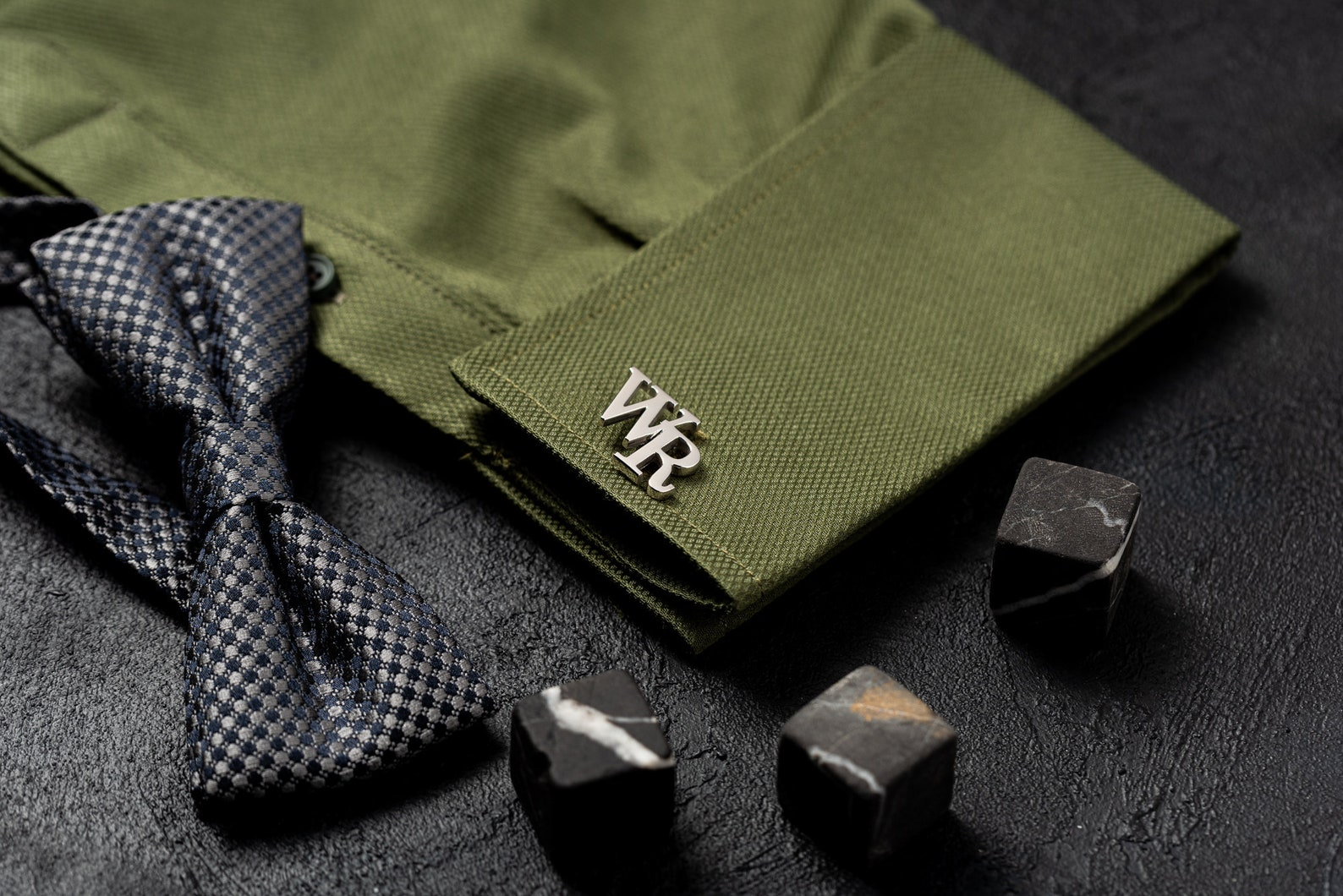 Personalized Sterling Silver Initial Cufflinks Handmade Groom Gift