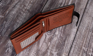 Father's Day Gift, Personalised Men's Wallet, Genuine Soft Black Leather Wallet