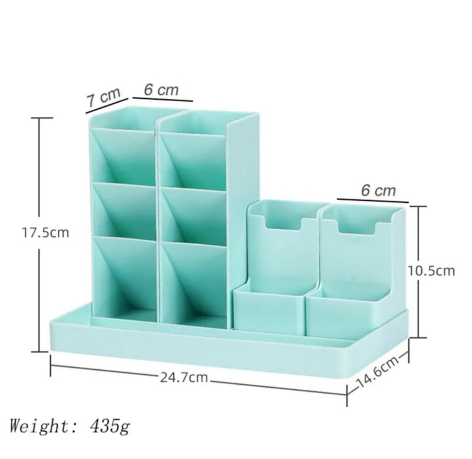 Large Capacity Desktop Organizer Multi Grid Pen Holder