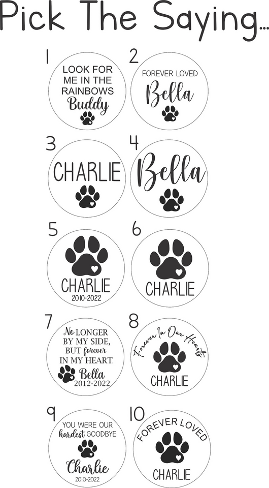 Personalized Pet Memorial Suncatcher Rainbow Bridge Keepsake