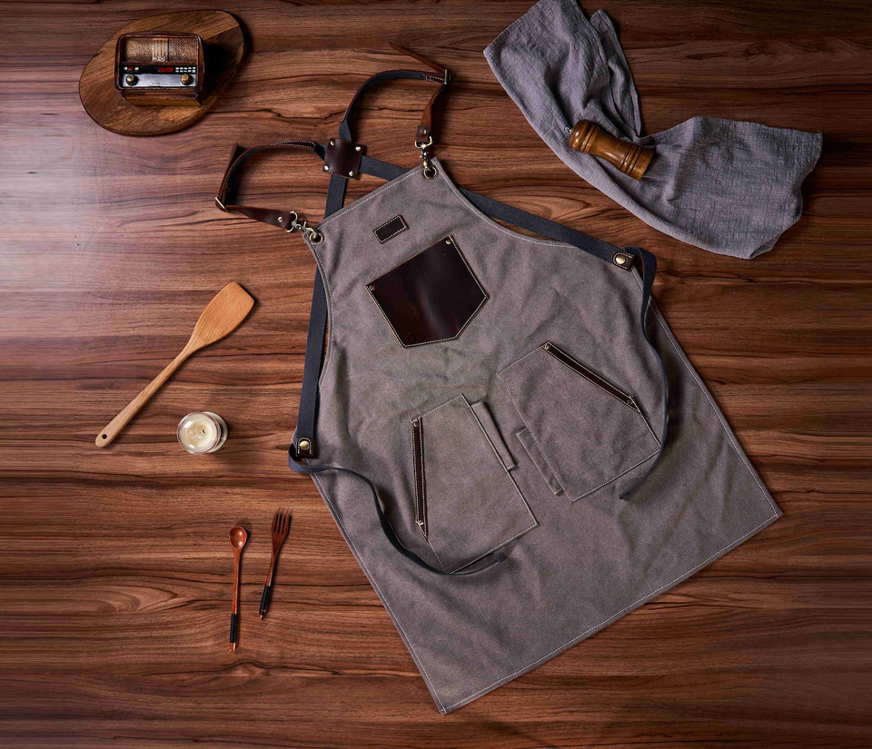 Personalized Canvas & Leather Apron for Men & Women