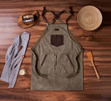 Personalized Canvas & Leather Apron for Men & Women