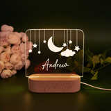 Personalized Moon & Star Nightlight for Baby Nursery