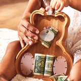 Handmade Dinosaur Wooden Coin Bank