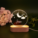 Personalized Moon & Star Nightlight for Baby Nursery