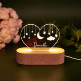 Personalized Moon & Star Nightlight for Baby Nursery