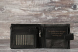 Father's Day Gift, Personalised Men's Wallet, Genuine Soft Black Leather Wallet