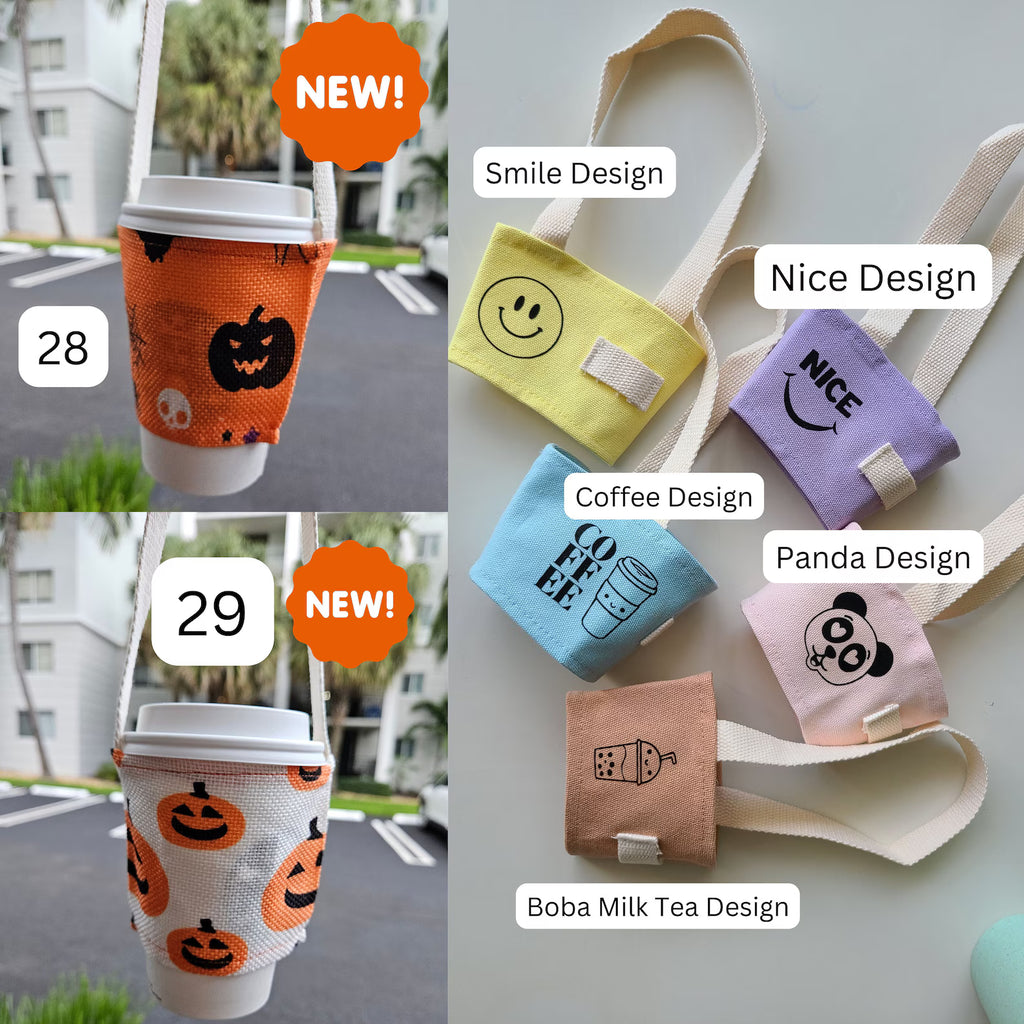 Cup Holder Drink Carrier for Coffee Boba Tea and Travel