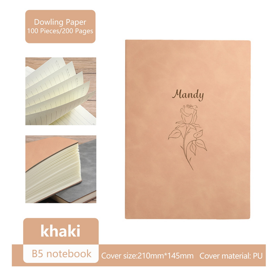 Birth Flower Personalized Journal Gift