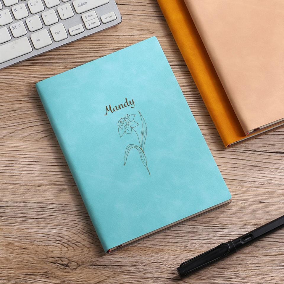 Birth Flower Personalized Journal Gift