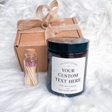 Custom text soy wax vegan candle / Your own text