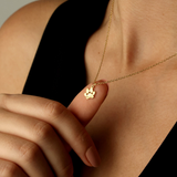 Personalized Paw Print Name Necklace Minimalist Pet Jewelry