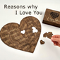 Personalized "Reasons I Love You" Wooden Puzzle Gift