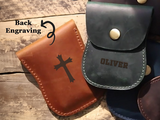 Personalized Leather Rosary Pouch Gift