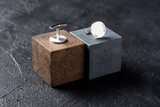 Custom Engraved Sterling Silver Initial Cufflinks
