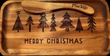 Handcrafted Christmas Serving Tray Holiday Table Decoration