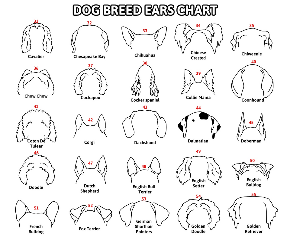 Custom Dog Ear Portrait Sign Personalized Pet Loss Gift