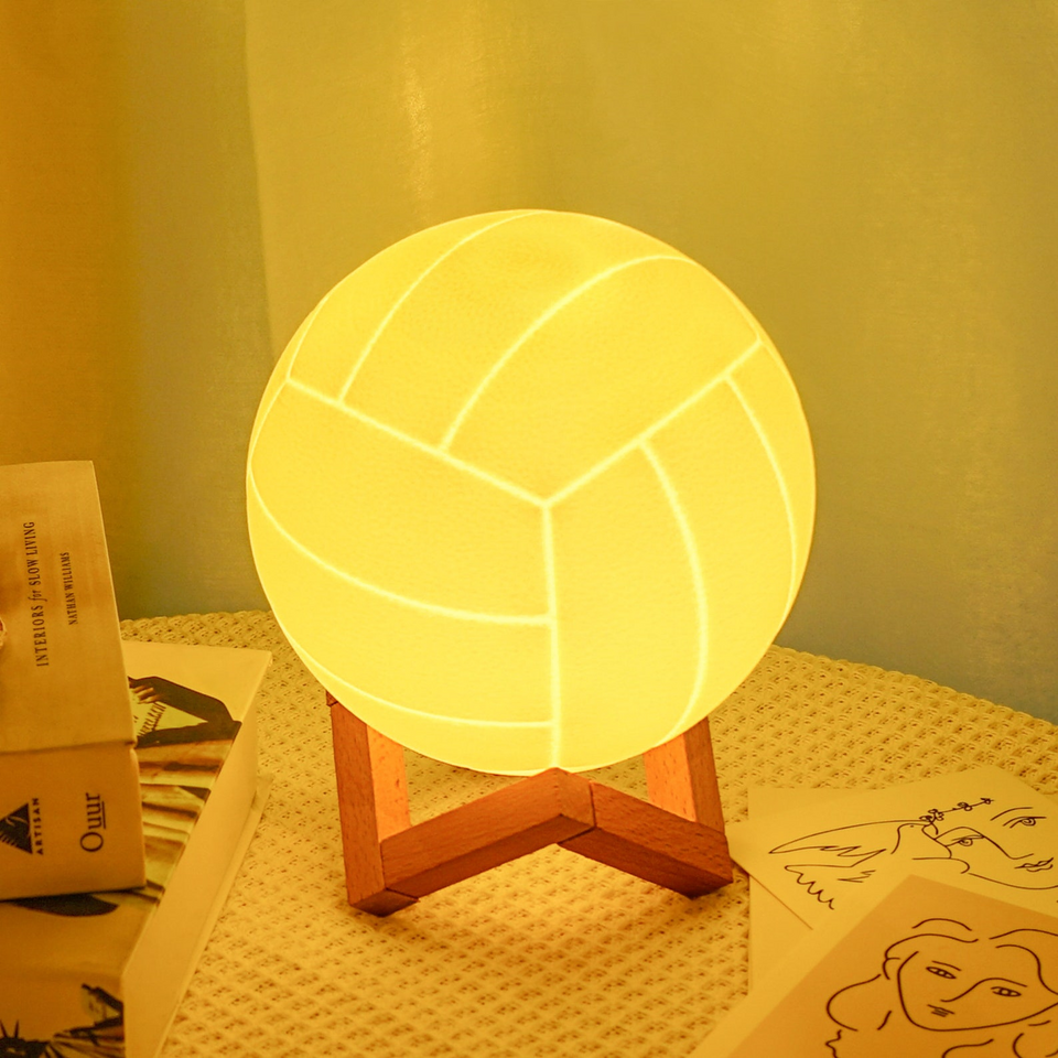 Personalized Volleyball Lamp Gift for Girls Kids and Coaches