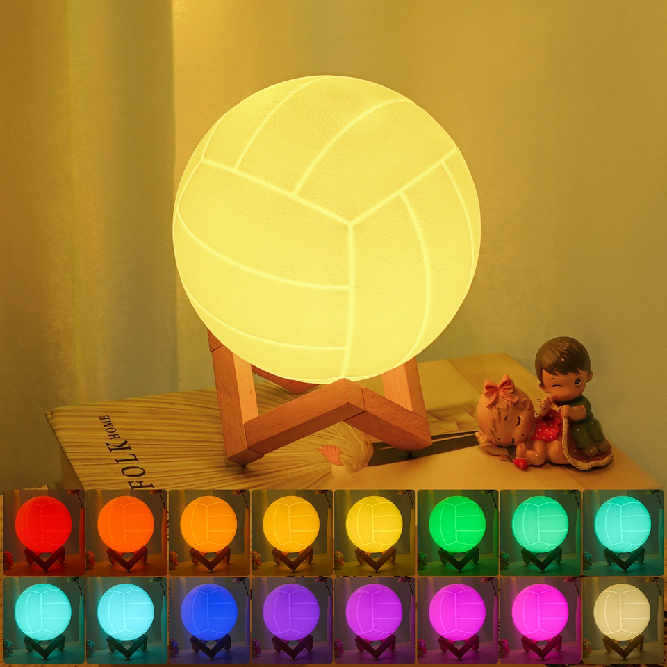 Personalized Volleyball Lamp Gift for Girls Kids and Coaches