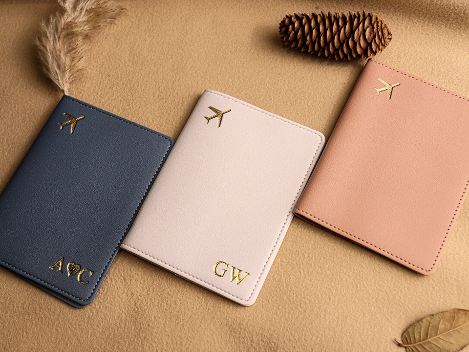 Personalized Leather Passport Holder Gift