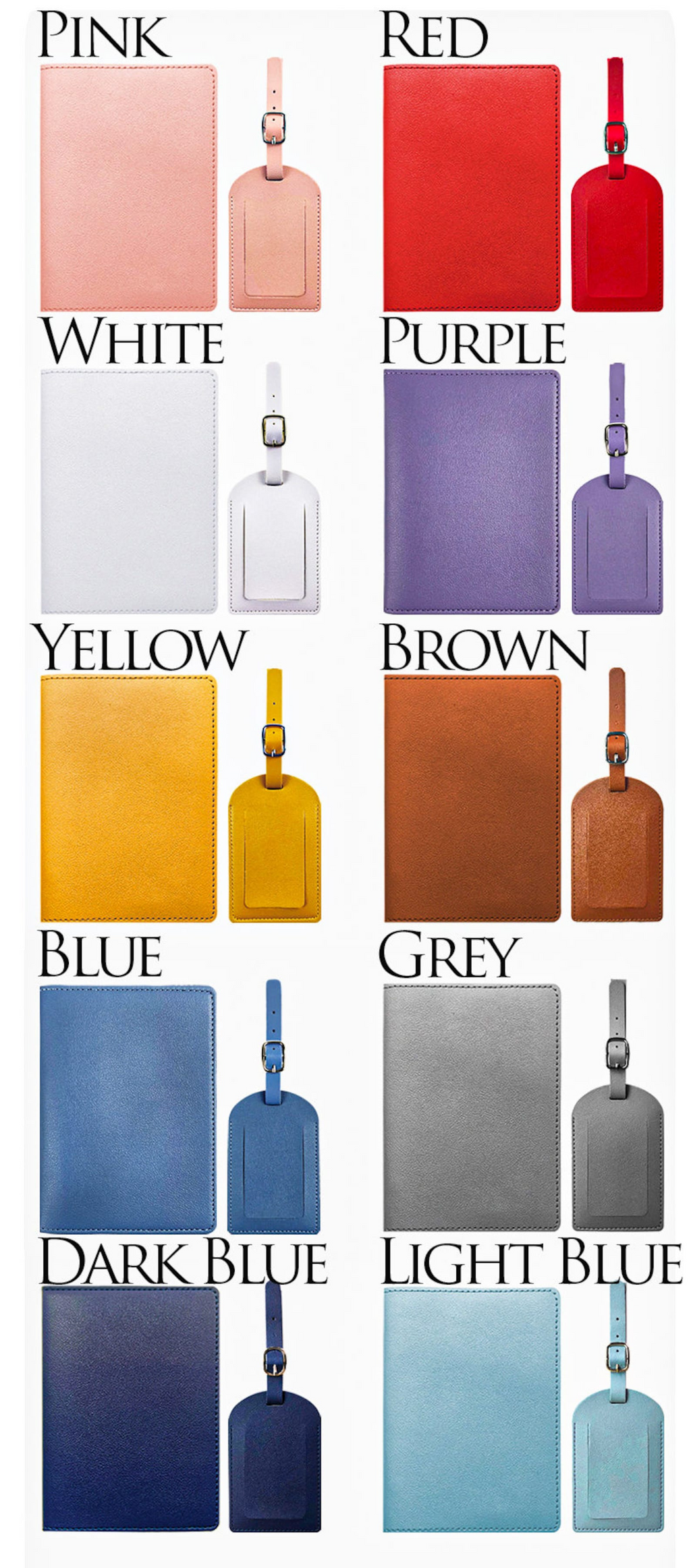 Personalized Leather Passport Holder Gift
