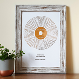 Personalized Metallic Foil Song Lyrics Art Print