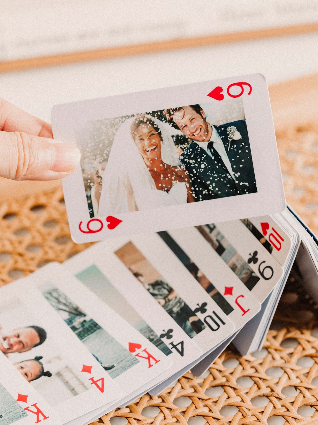 Custom Photo Playing Cards Unique Gift for Family Couples and Friends