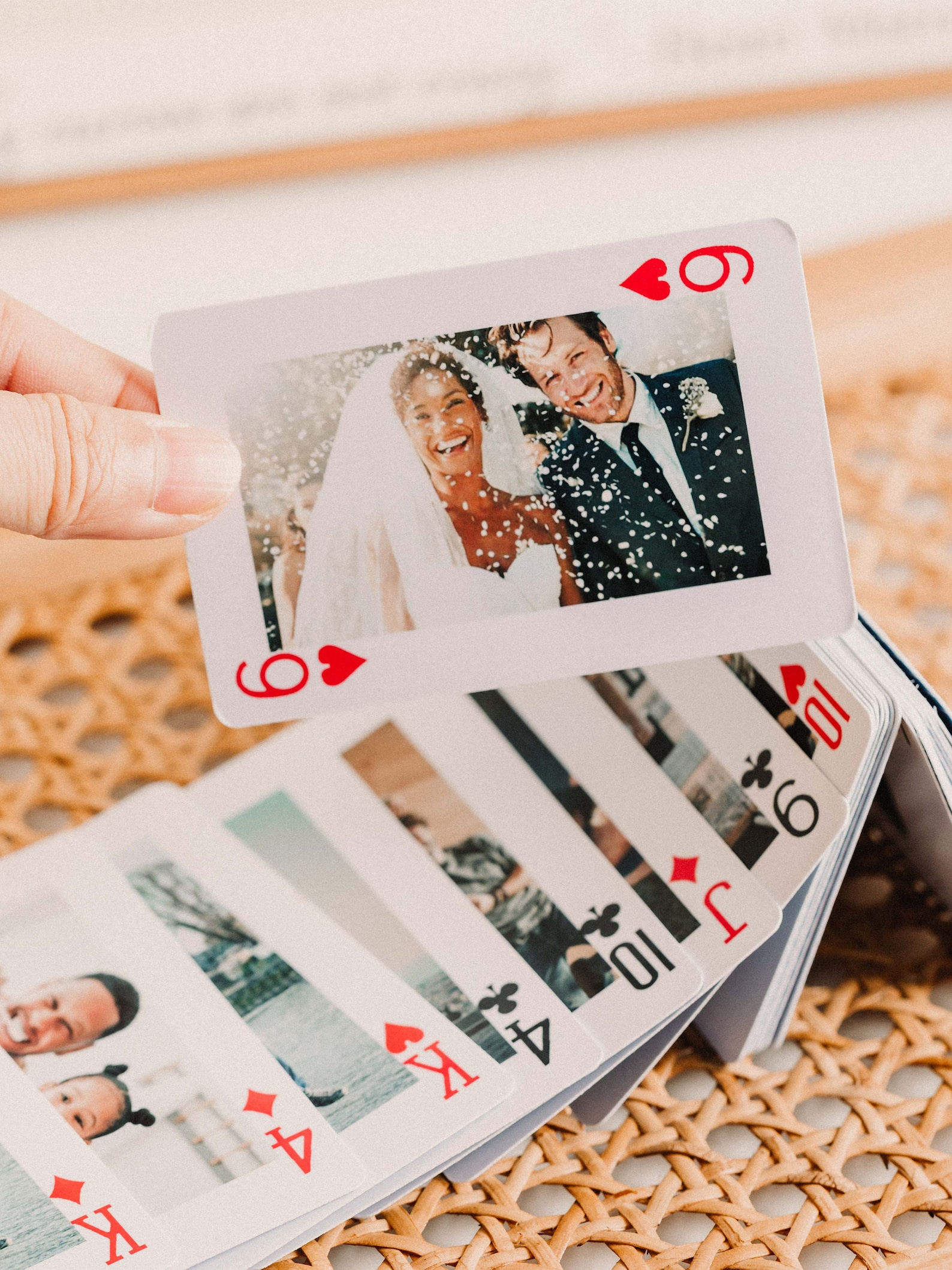 Custom Photo Playing Cards Unique Gift for Family Couples and Friends