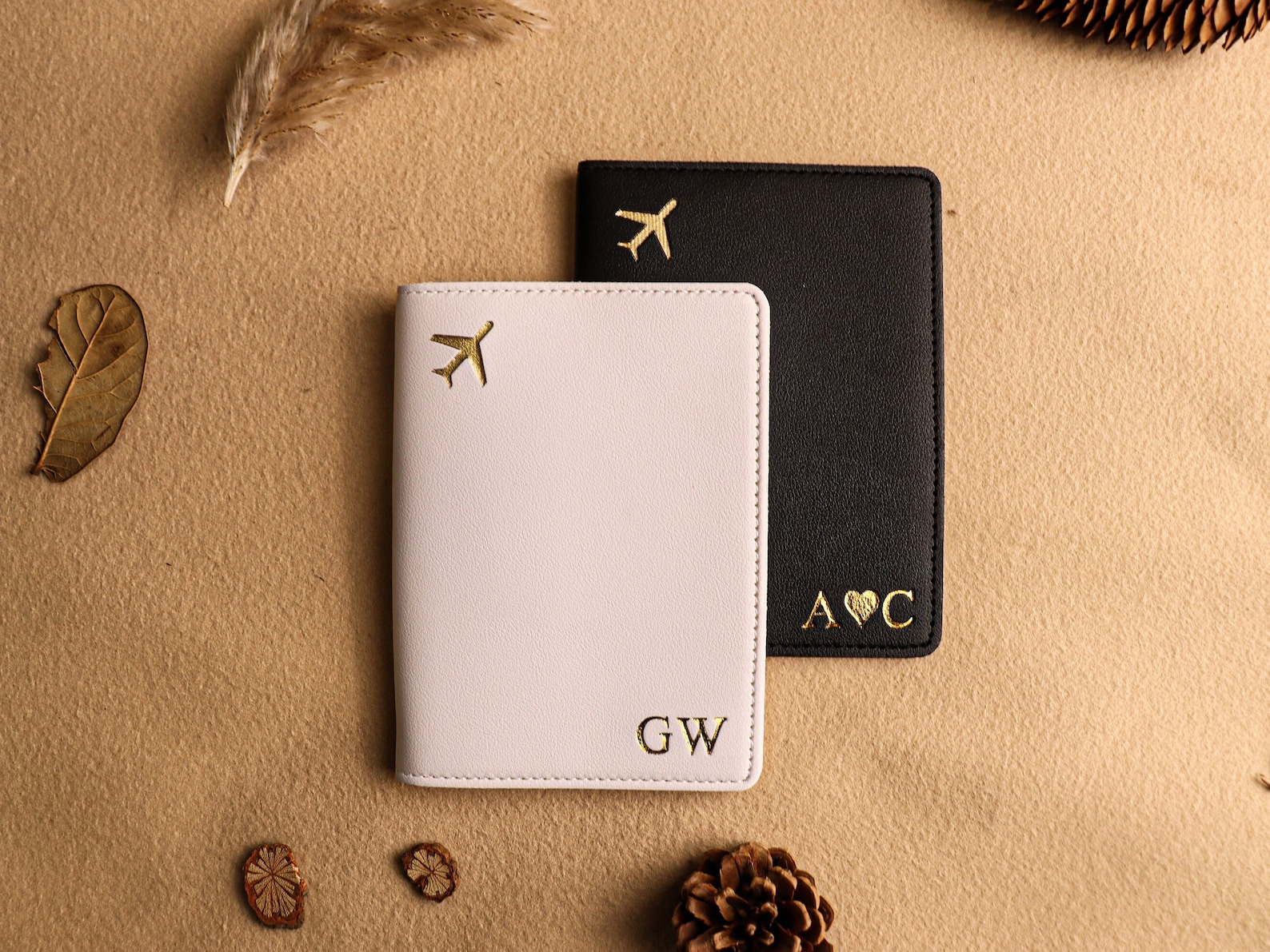 Personalized Leather Passport Holder Gift
