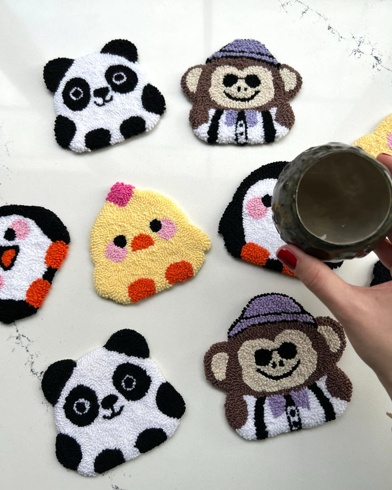 Mug Rug Coaster, Punch Needle Coasters, Handmade Teenager Gift