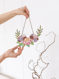 Stained Glass Flowers Suncatcher
