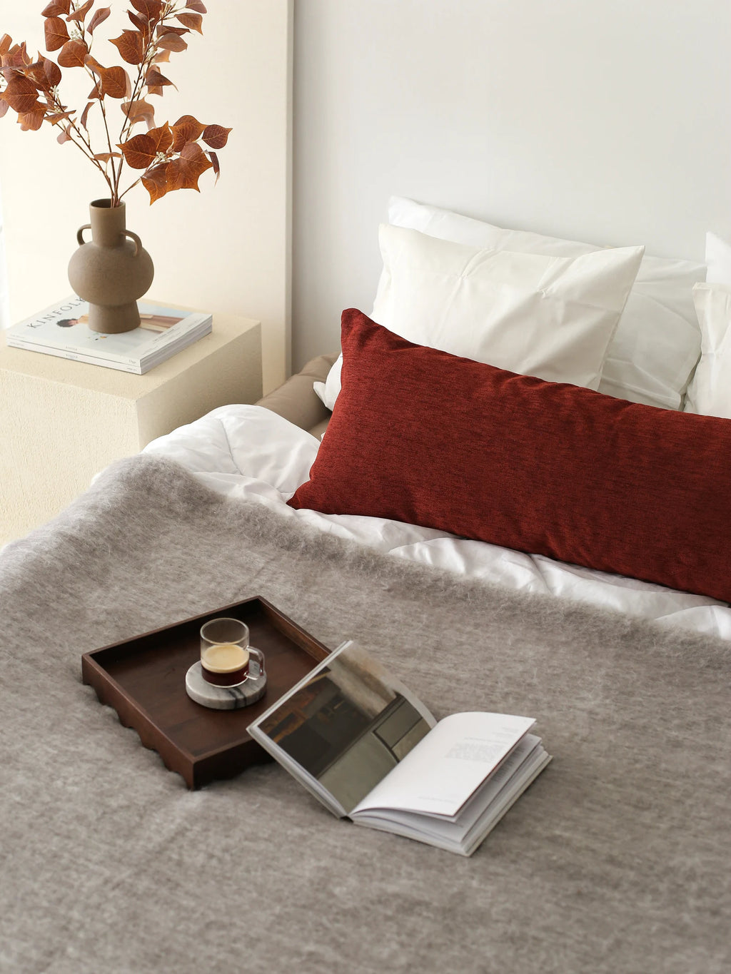 Handmade Linen Boho Modern Throw Pillow Cover Custom Size