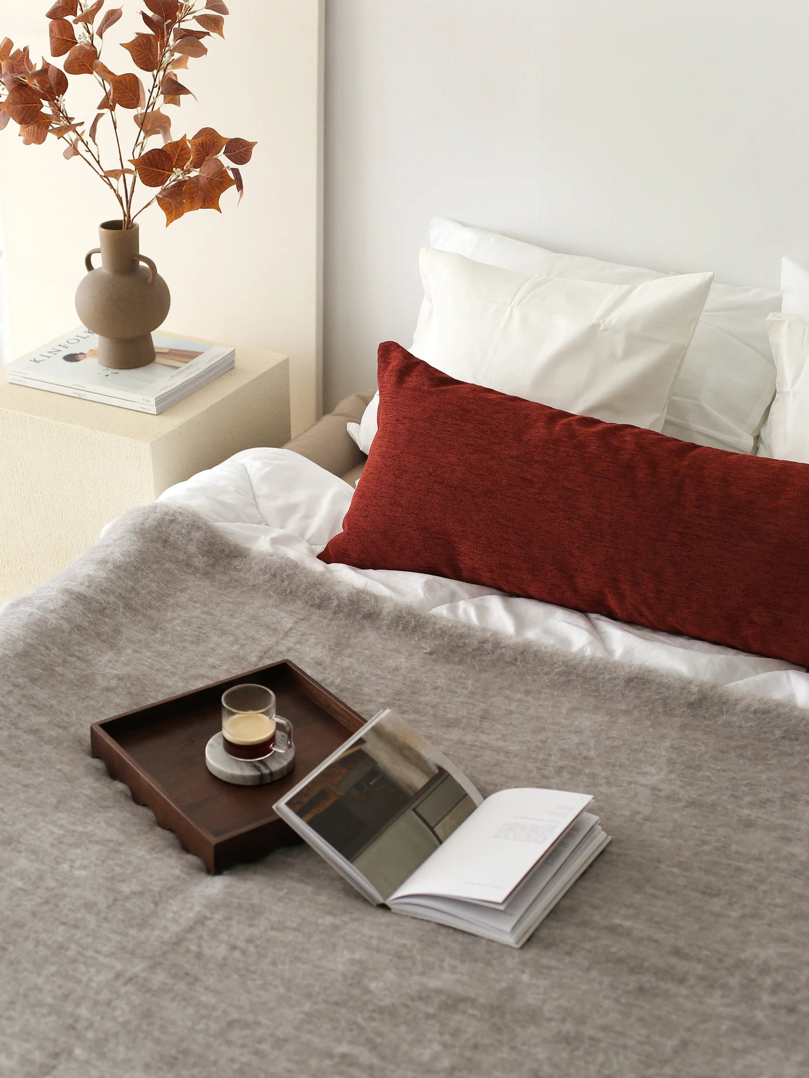 Handmade Linen Boho Modern Throw Pillow Cover Custom Size