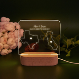 Custom Two-State Map Night Light