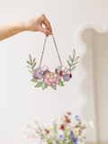 Stained Glass Flowers Suncatcher