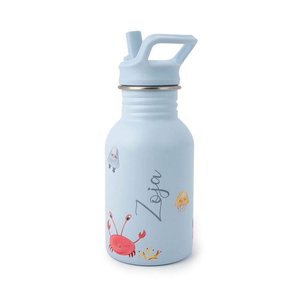Stylish Personalized Kids Water Bottle with Straw