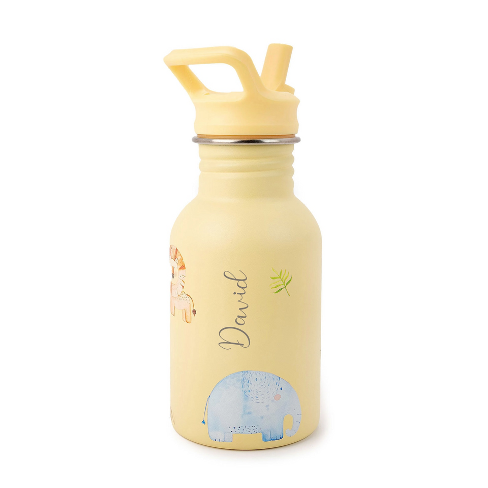 Stylish Personalized Kids Water Bottle with Straw