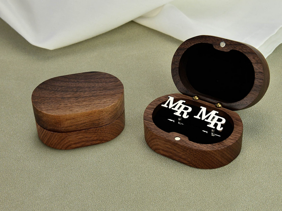 Personalized Initial Cufflinks Wedding Gift for Him