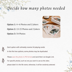 Custom Photo Playing Cards Unique Gift for Family Couples and Friends