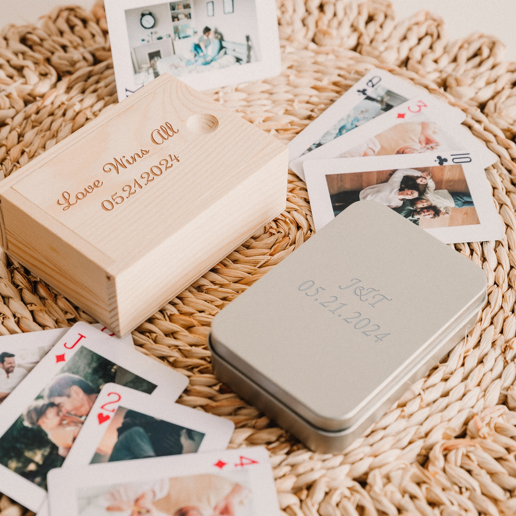 Custom Photo Playing Cards Unique Gift for Family Couples and Friends
