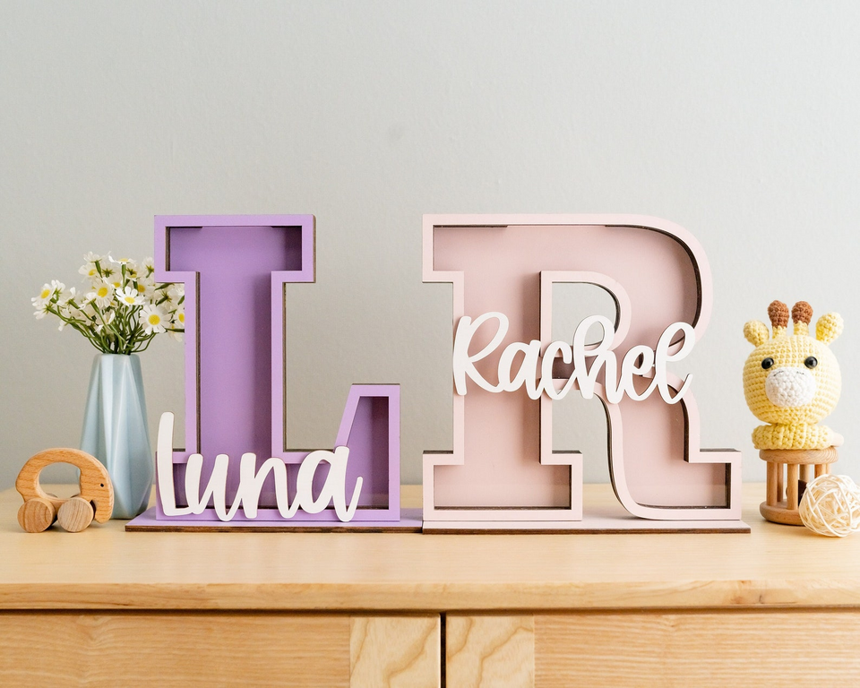 Custom Baby Alphabet Letter Coin Bank Piggy Bank