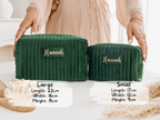 Personalized Velvet Makeup Bag Custom Gift for Her