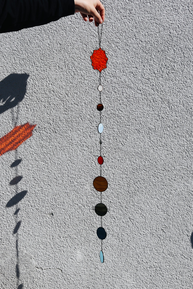 Dream Planet Stained Glass Suncatcher Celestial Decor