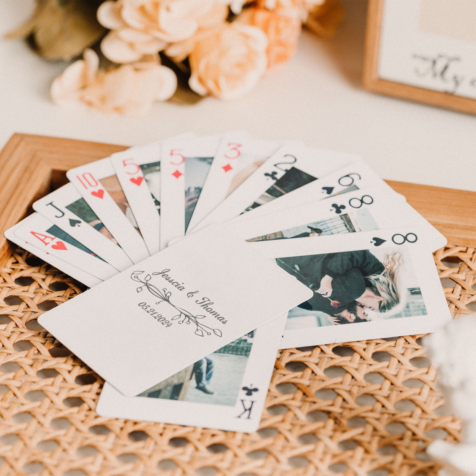 Custom Photo Playing Cards Unique Gift for Family Couples and Friends