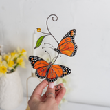 Monarch Butterfly Stained Glass Suncatcher Window Decor