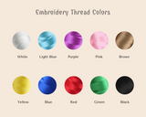 Personalized Leather Embroidered Makeup Bag