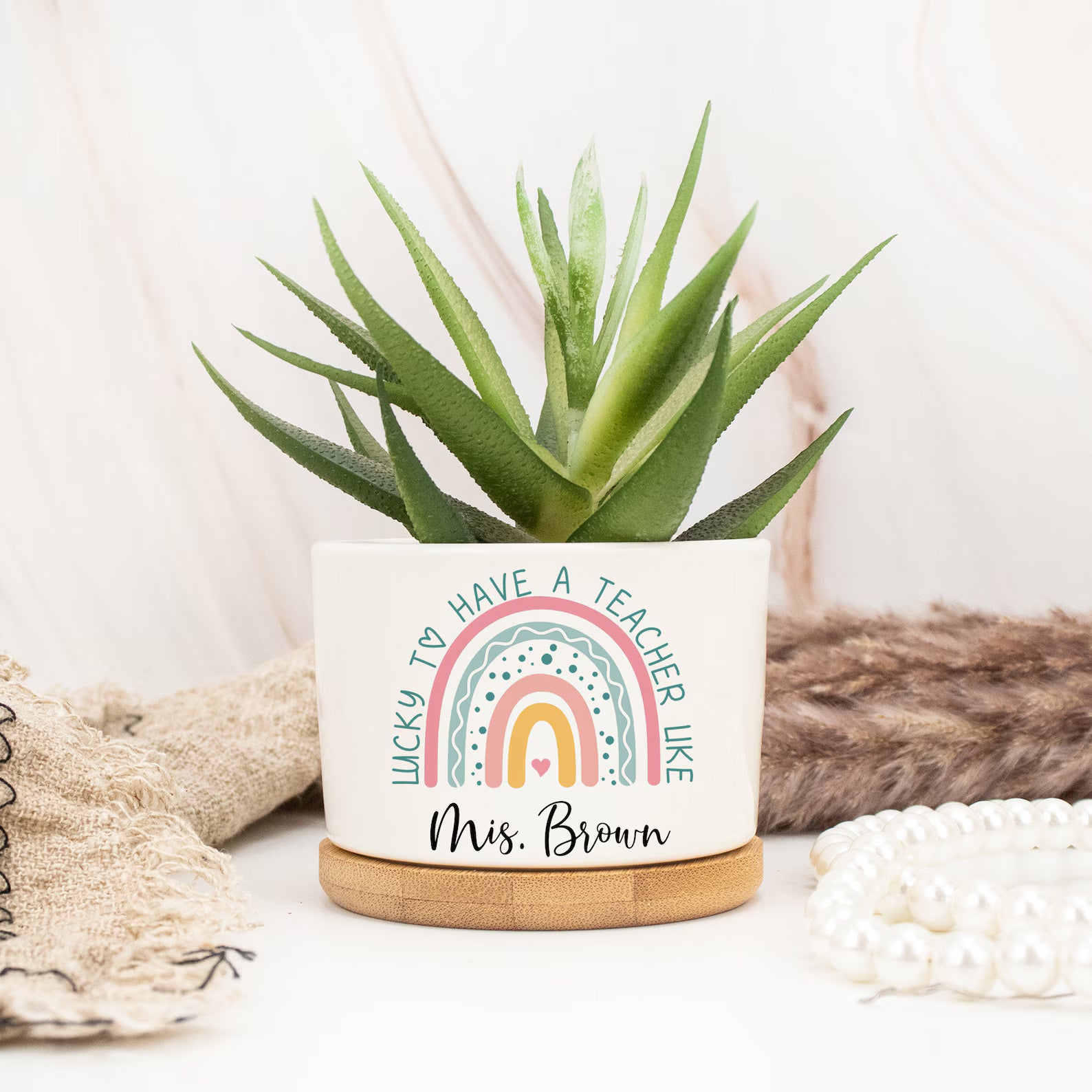 Personalized Teacher Plant Pot Appreciation Gift