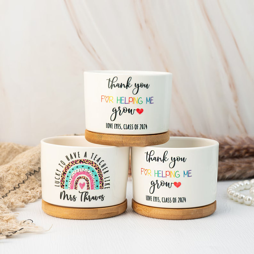 Personalized Teacher Plant Pot Appreciation Gift
